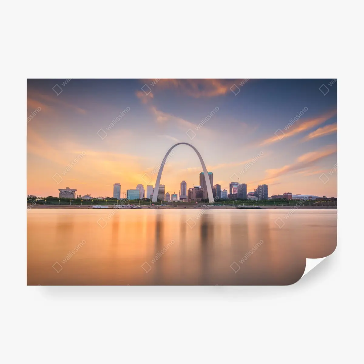 Fototapete St. Louis skyline bei dämmerung – Pixers®