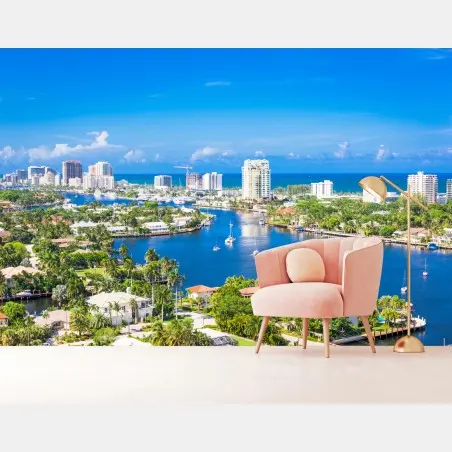 Fototapete Fort Lauderdale stadtskyline am meer – Pixers®