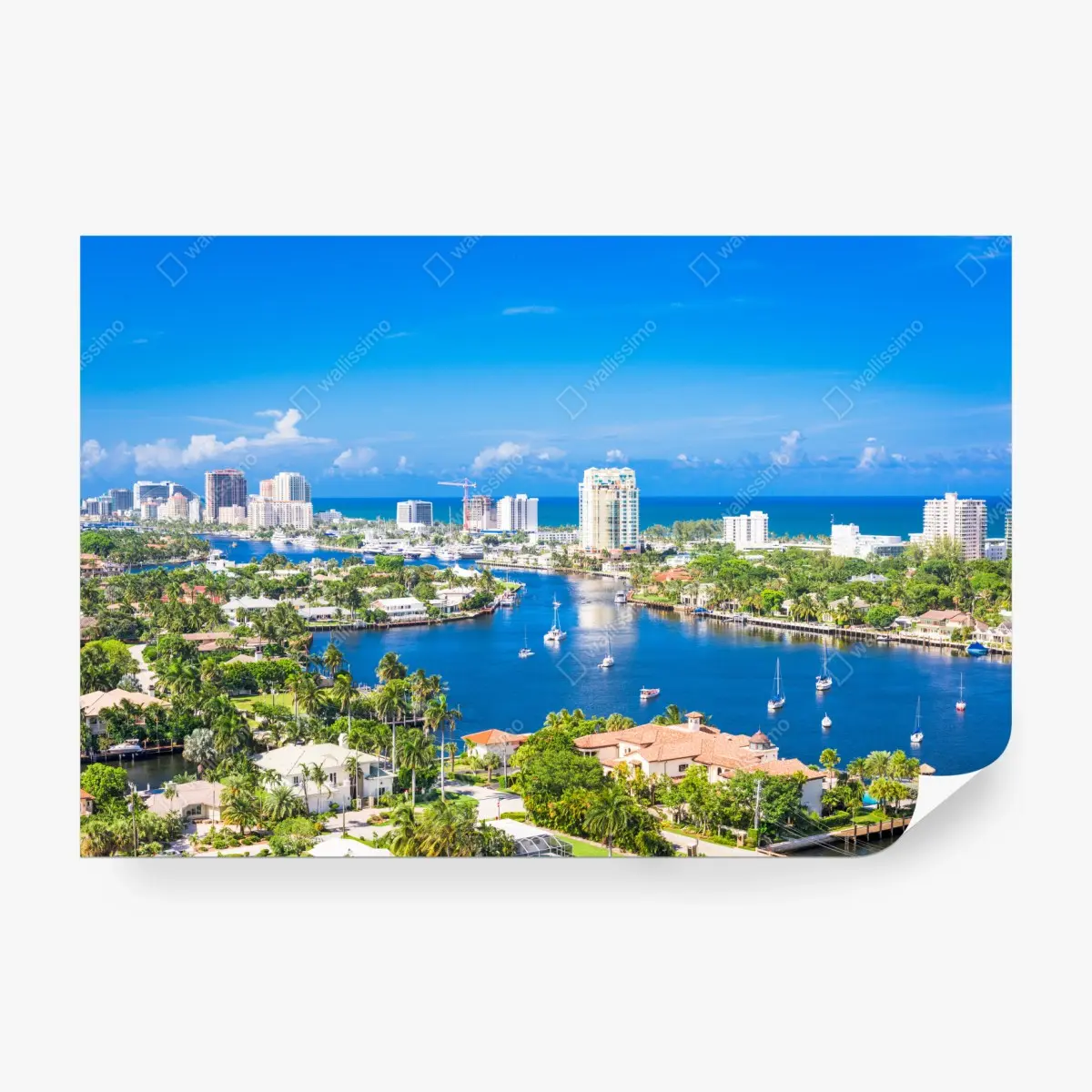 Fototapete Fort Lauderdale stadtskyline am meer – Pixers®