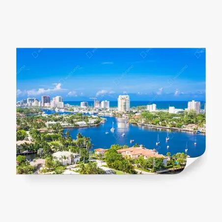 Fototapete Fort Lauderdale stadtskyline am meer – Pixers®