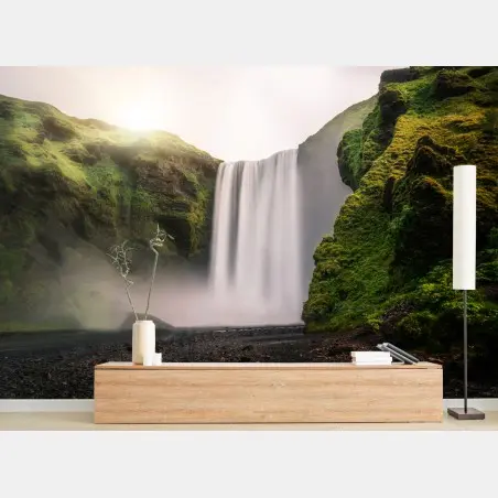 Fototapete majestätischer wasserfall Skogafoss – Pixers®