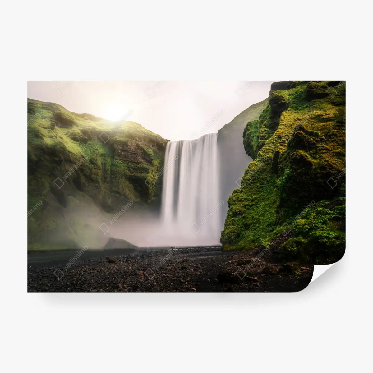 Fototapete majestätischer wasserfall Skogafoss – Pixers®