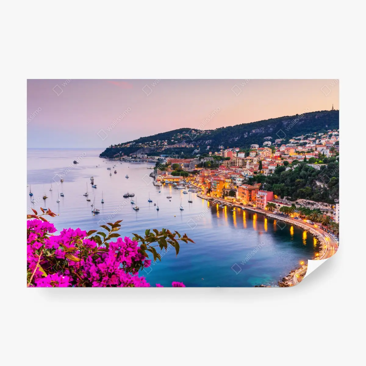 Fototapete sonnenuntergang über Villefranche-sur-Mer – Pixers®