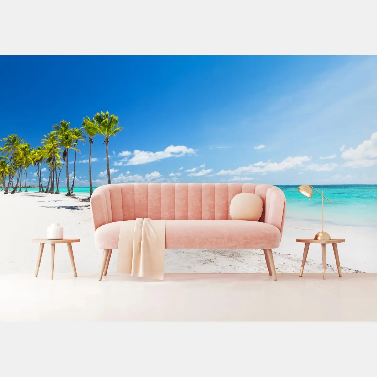 Fototapete palmen am strand von Punta Cana – Pixers®