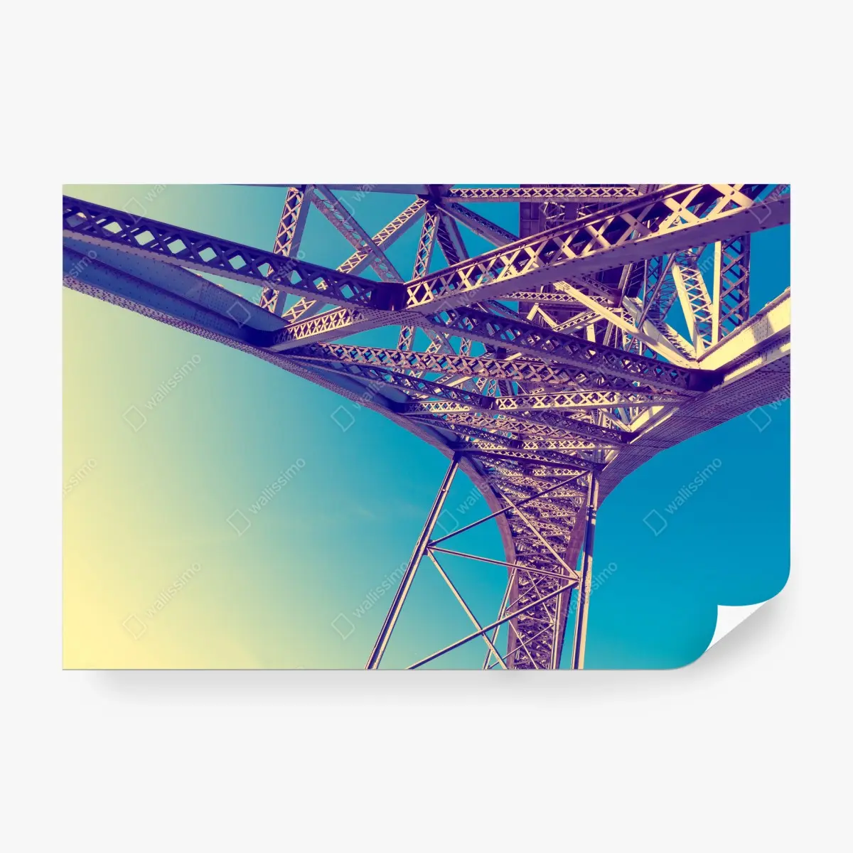 Fototapete abstrakte stahlbrücke in perspektive – Pixers®