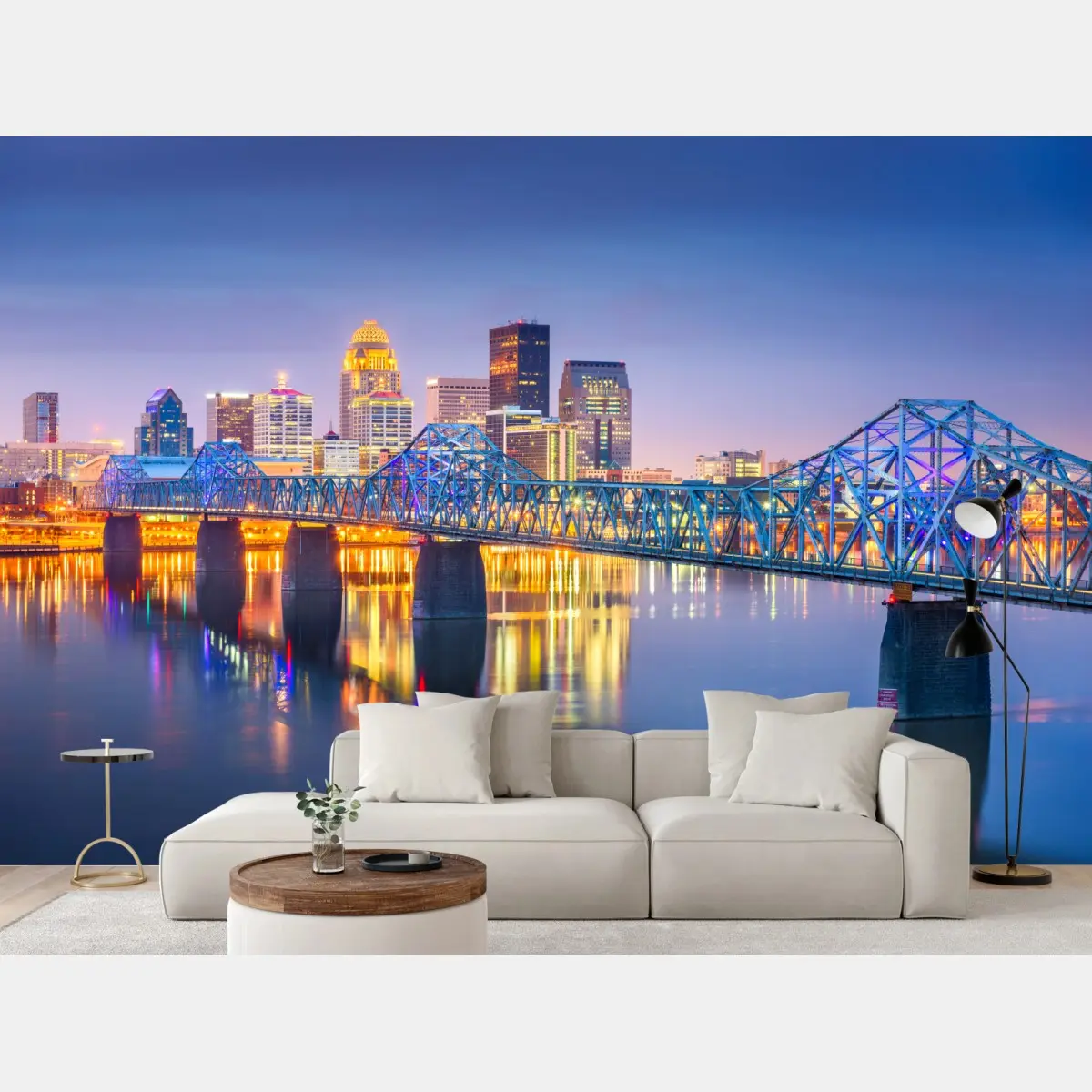 Fototapete Louisville skyline bei dämmerung – Pixers®