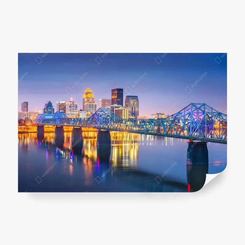 Fototapete Louisville skyline bei dämmerung