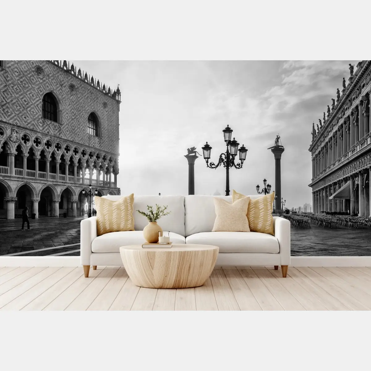 Fototapete Markusplatz im nebel – Pixers®