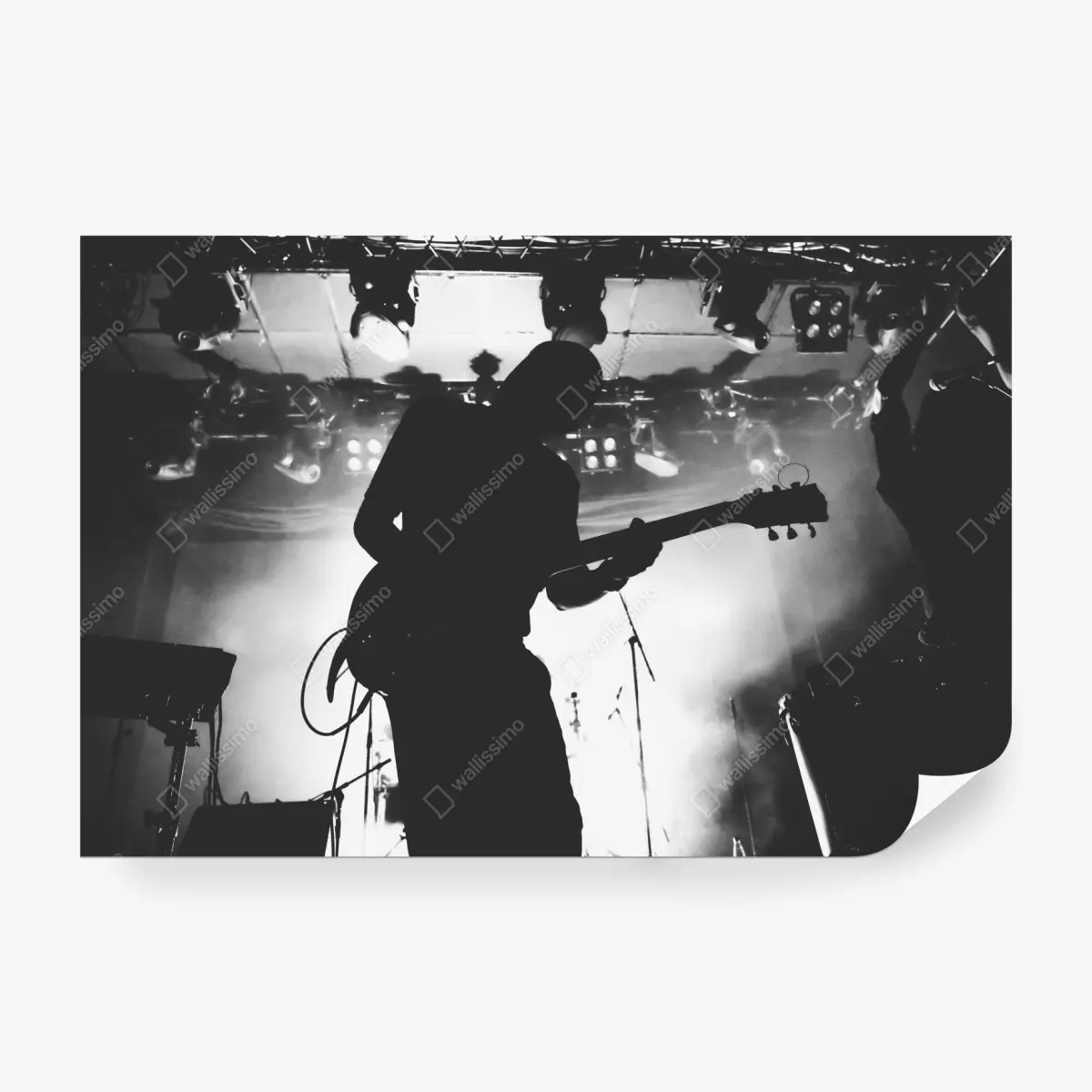 Fototapete gitaristensilhouette bei einem live-konzert – Pixers®