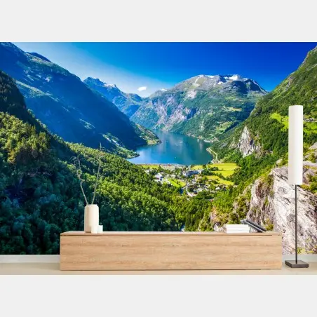 Fototapete Geirangerfjord bergpanorama – Pixers®