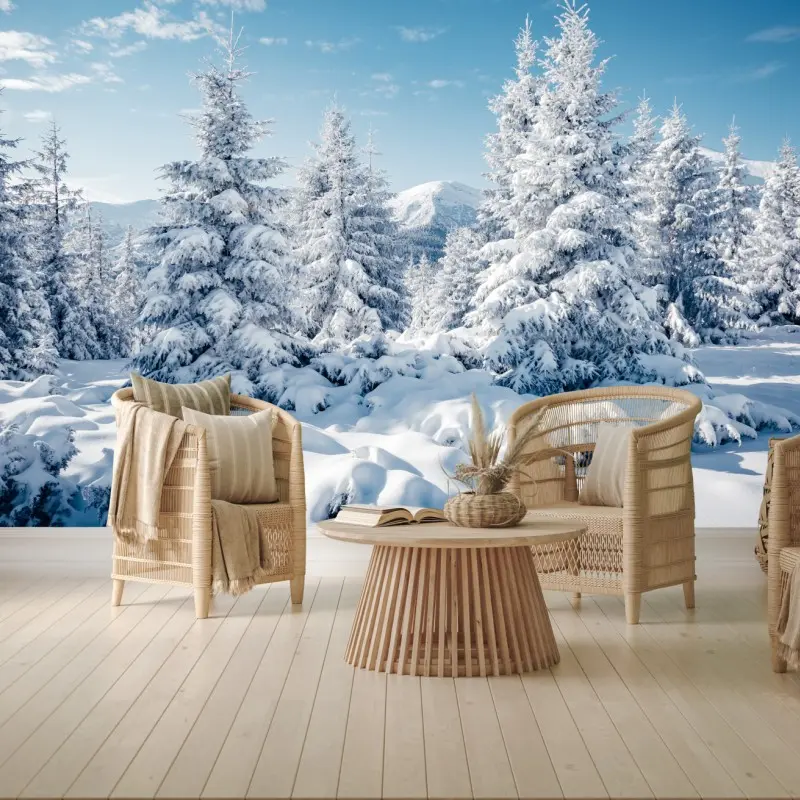 Fototapete winterruhe in den Karpaten