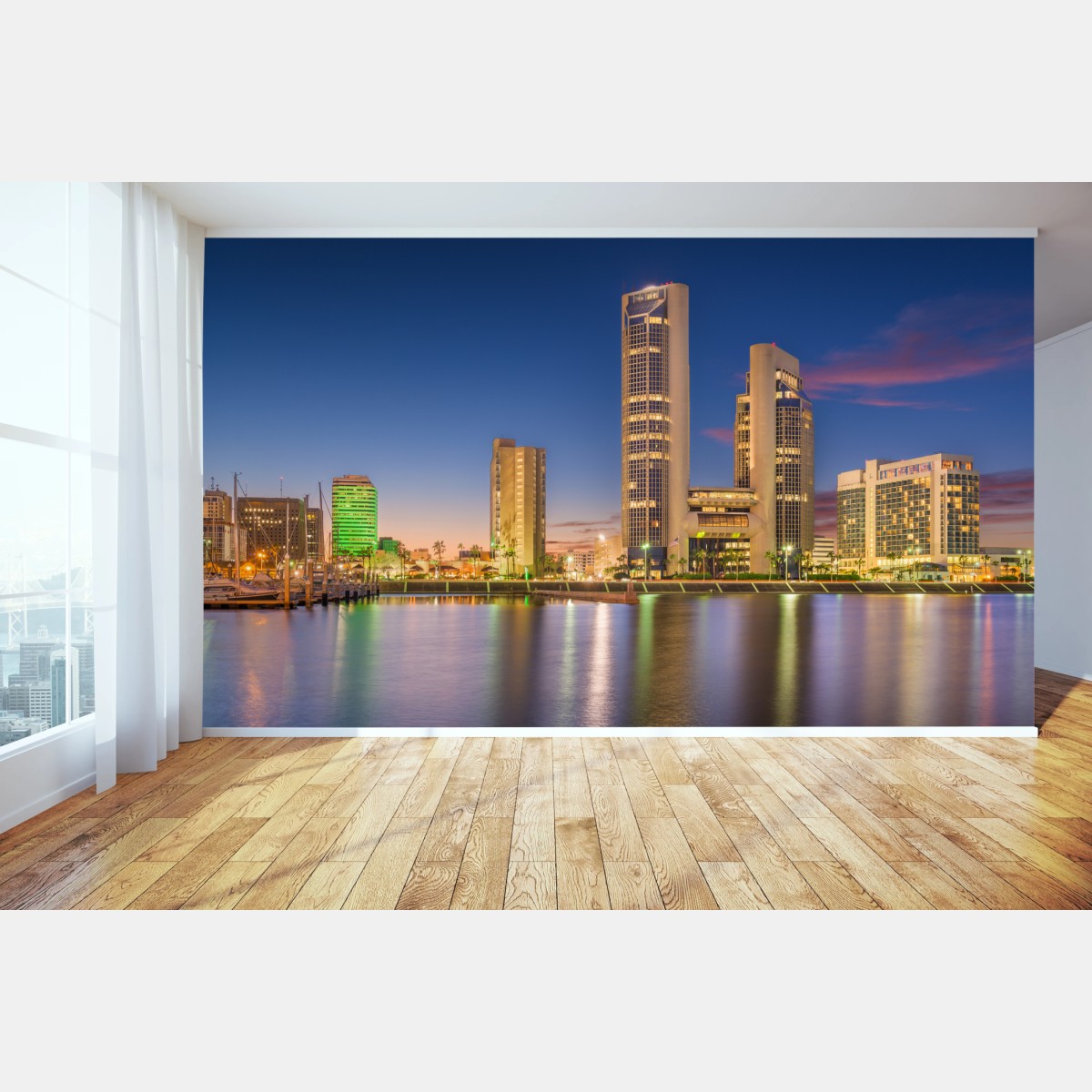 Fototapete Corpus Christi skyline bei dämmerung – Pixers®