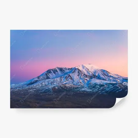 Fototapete sonnenuntergang über Mount St. Helens im winter – Pixers®