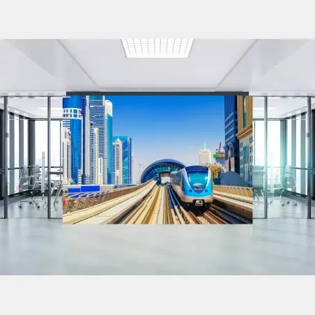 Fototapete städtische u-bahn im sonnenschein – Pixers®