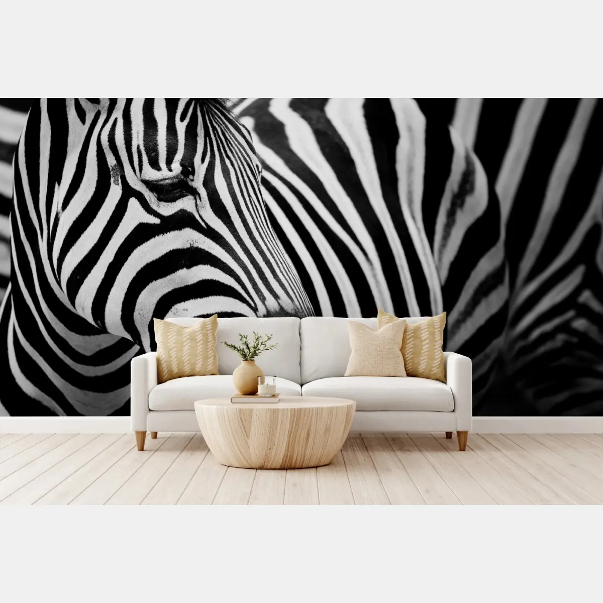 Fototapete zebra in monochromen streifen – Pixers®