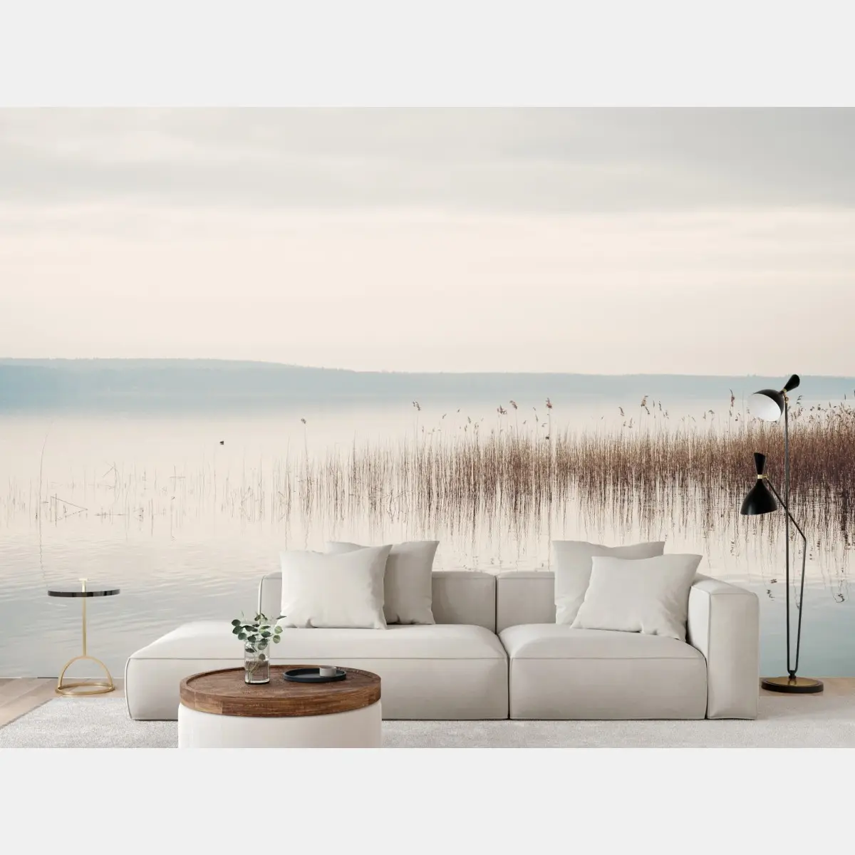 Fototapete ruhige schilfzone am see – Pixers®