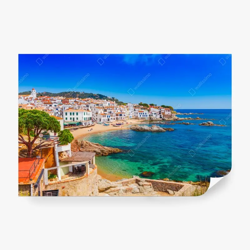 Fototapete sonniges mediterranes küstendorf
