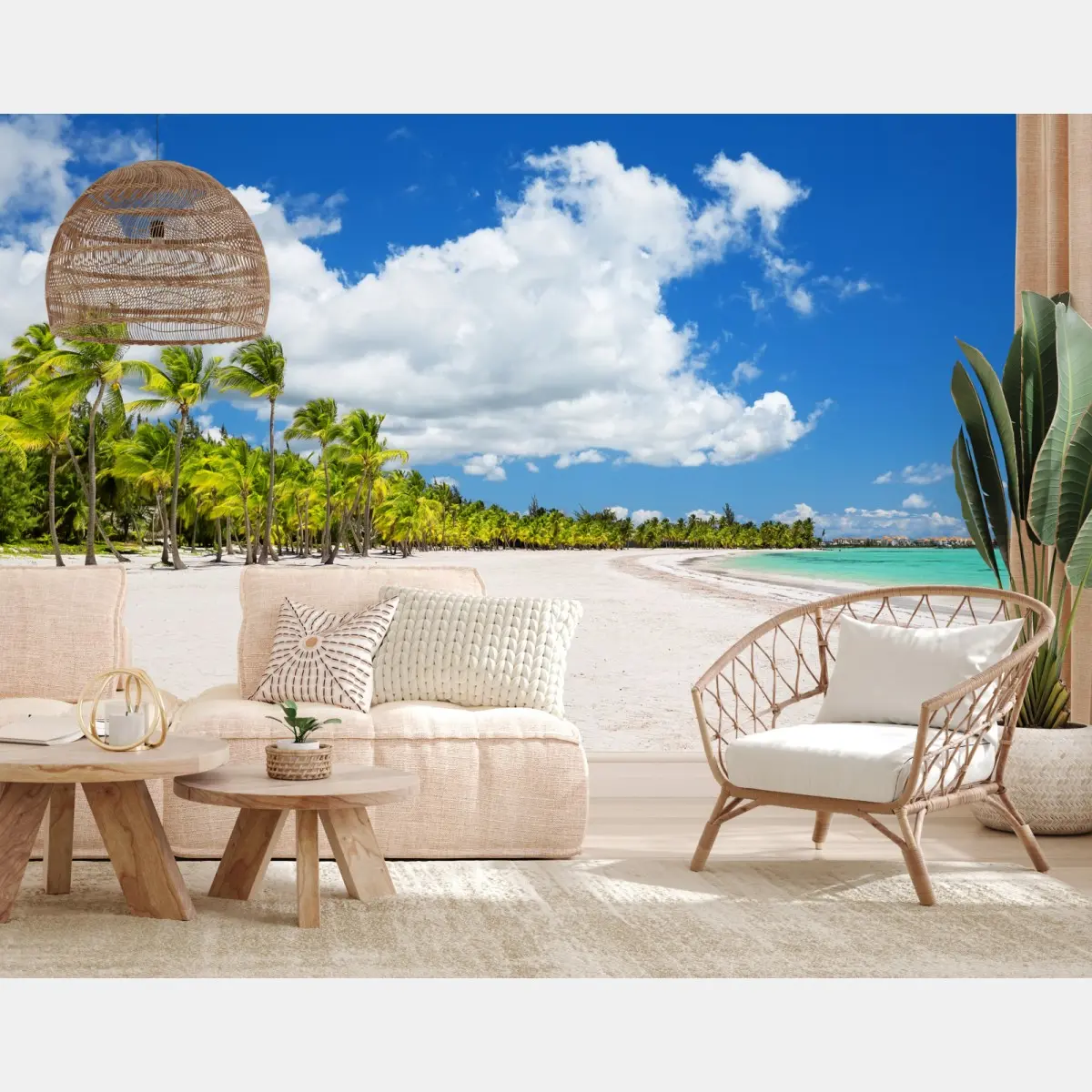 Fototapete tropischer strand in Punta Cana – Pixers®