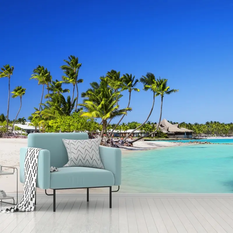 Fototapete tropischer strand in Cap Cana