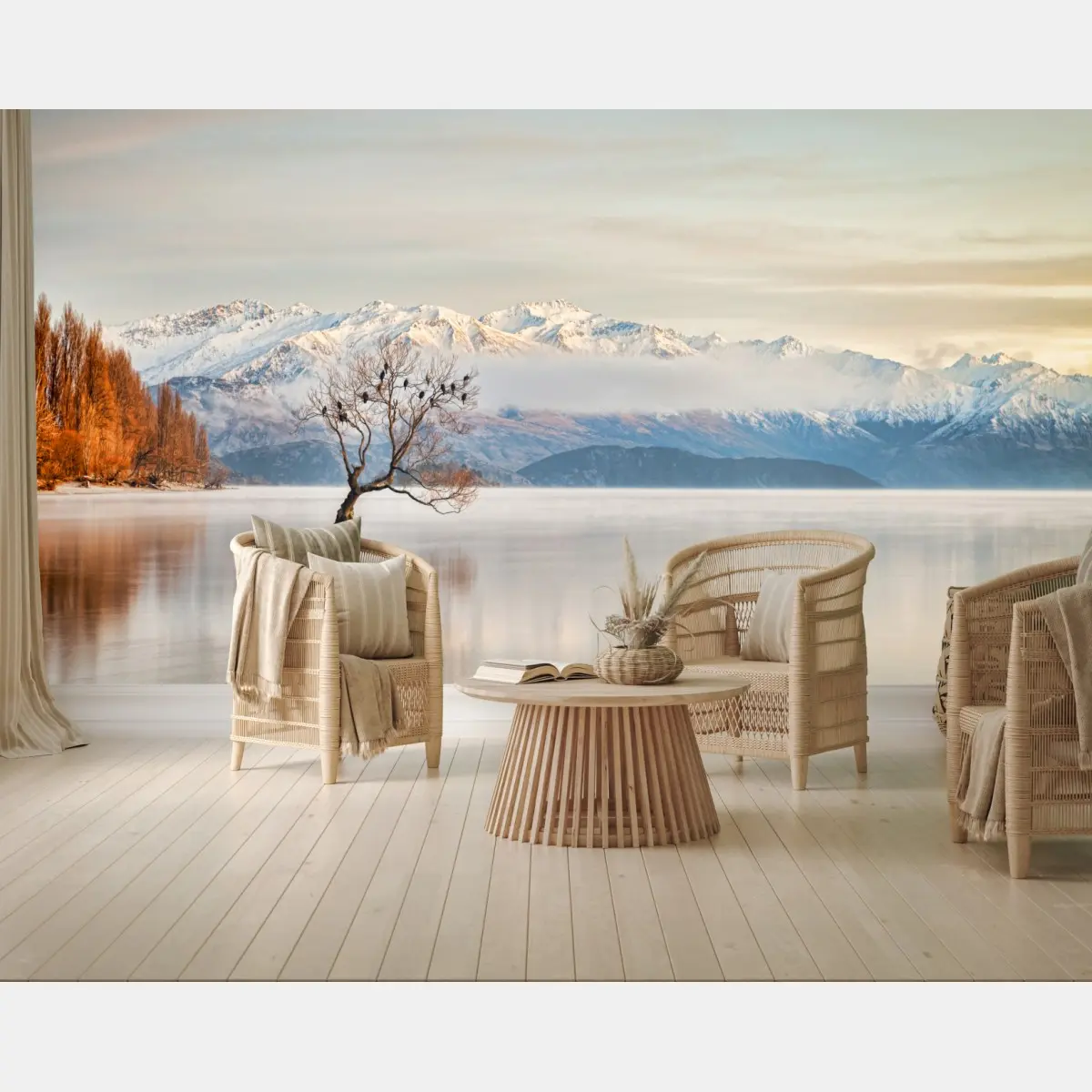 Fototapete einsamer baum am see Wanaka – Pixers®