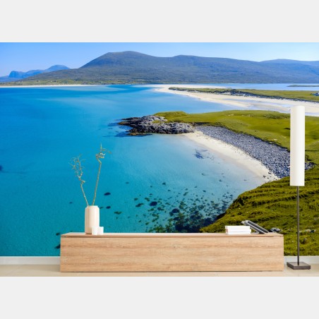 Fototapete ruhige türkisfarbene strandlandschaft – Pixers®