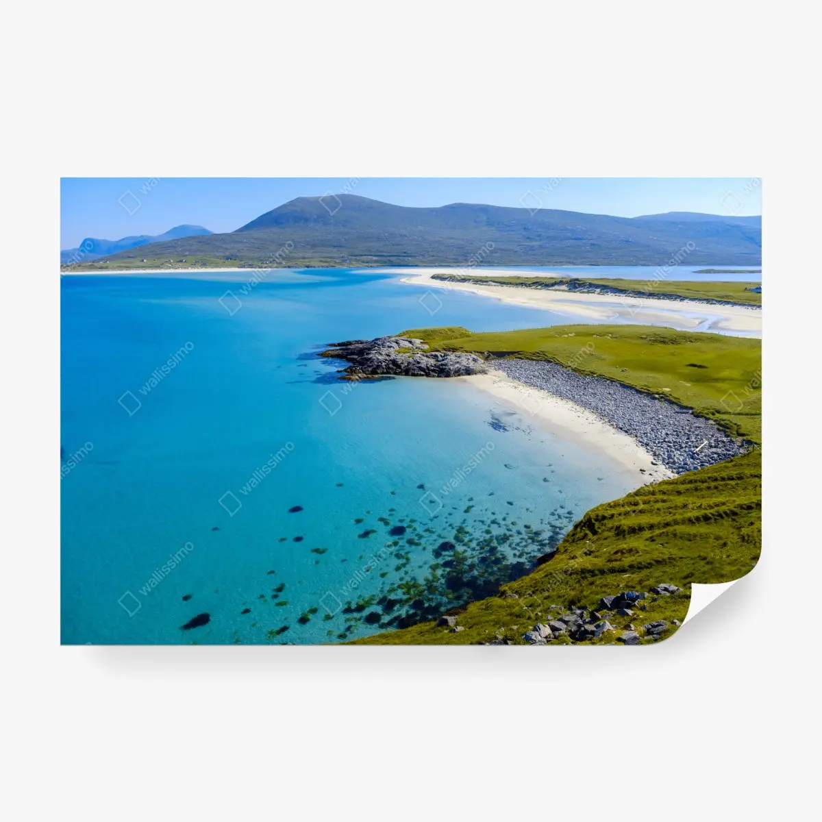 Fototapete ruhige türkisfarbene strandlandschaft – Pixers®