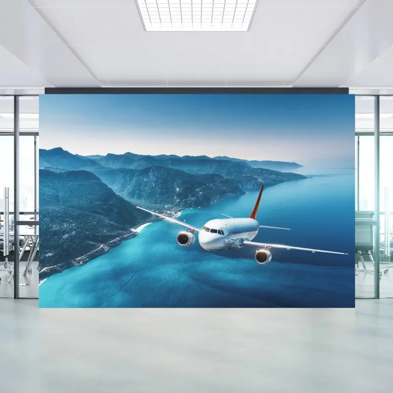 Fototapete küstenflug über türkisblauem meer