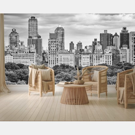 Fototapete Manhattan skyline in schwarzweiß – Pixers®