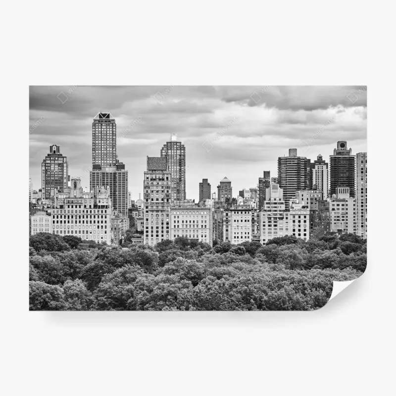 Fototapete Manhattan skyline in schwarzweiß