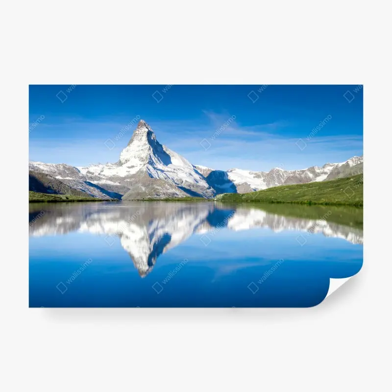 Fototapete majestätische bergspiegelung über alpensee
