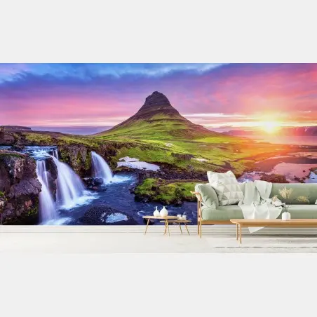 Fototapete Kirkjufell bei sonnenaufgang – Pixers®