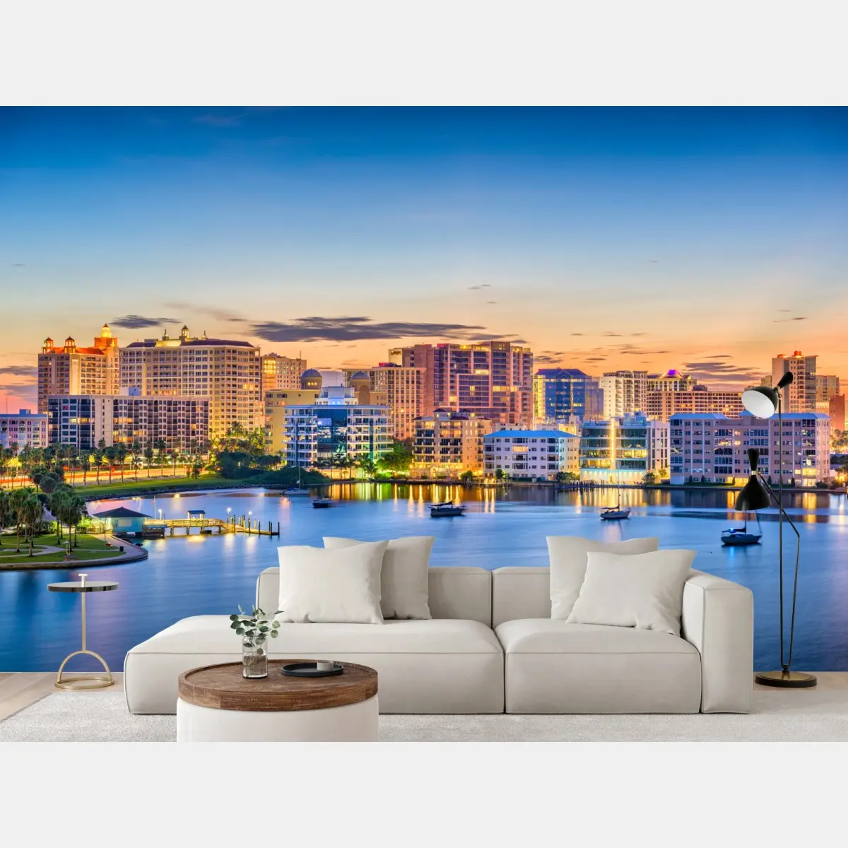 Fototapete Sarasota bei dämmerung über der bucht – Pixers®