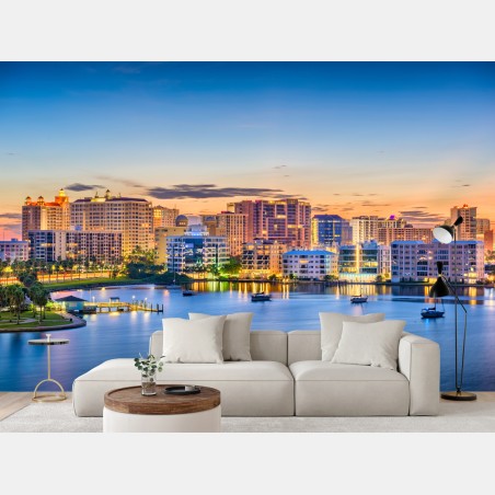 Fototapete Sarasota bei dämmerung über der bucht – Pixers®