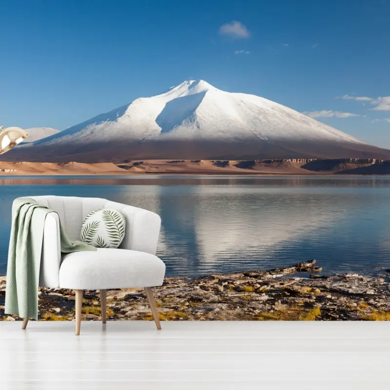 Fototapete Laguna Verde spiegelung in Atacama