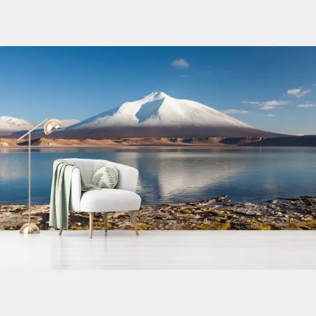 Fototapete Laguna Verde spiegelung in Atacama – Pixers®