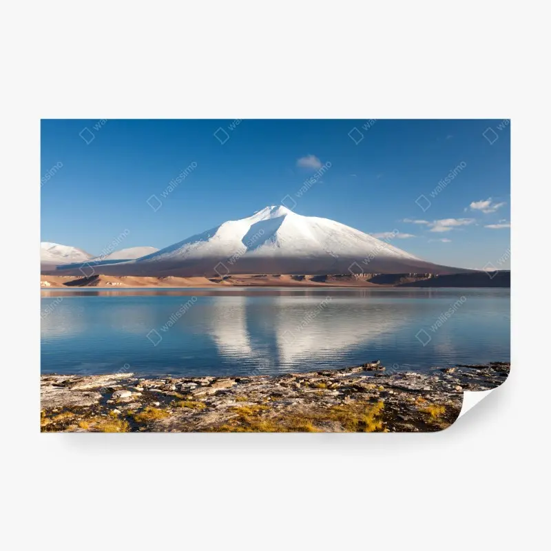 Fototapete Laguna Verde spiegelung in Atacama
