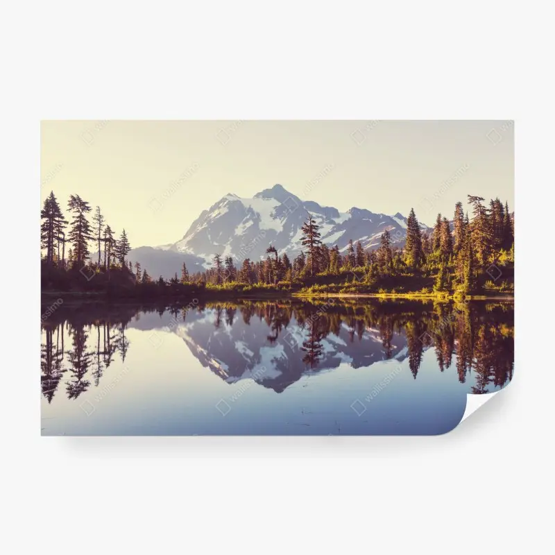 Fototapete spiegelung von Mount Shuksan im bergsee