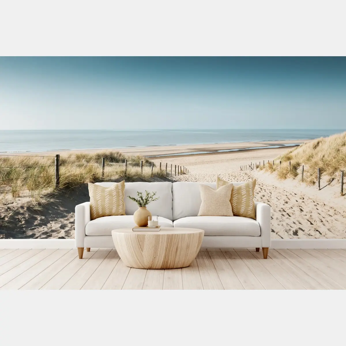 Fototapete sanddünen und ruhige Nordsee bei Noordwijk – Pixers®