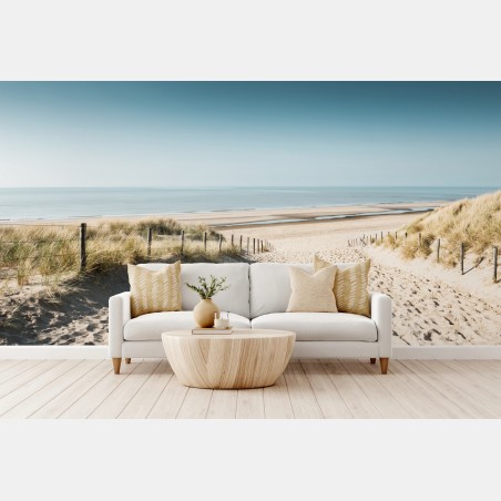 Fototapete sanddünen und ruhige Nordsee bei Noordwijk – Pixers®
