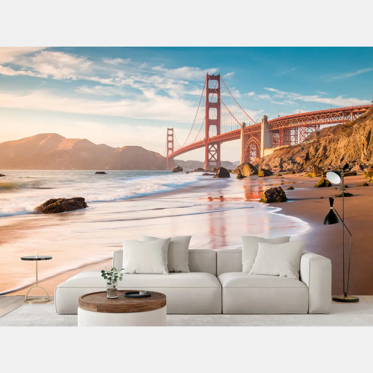 Fototapete San Francisco Golden Gate Bridge bei sonnenuntergang – Pixers®