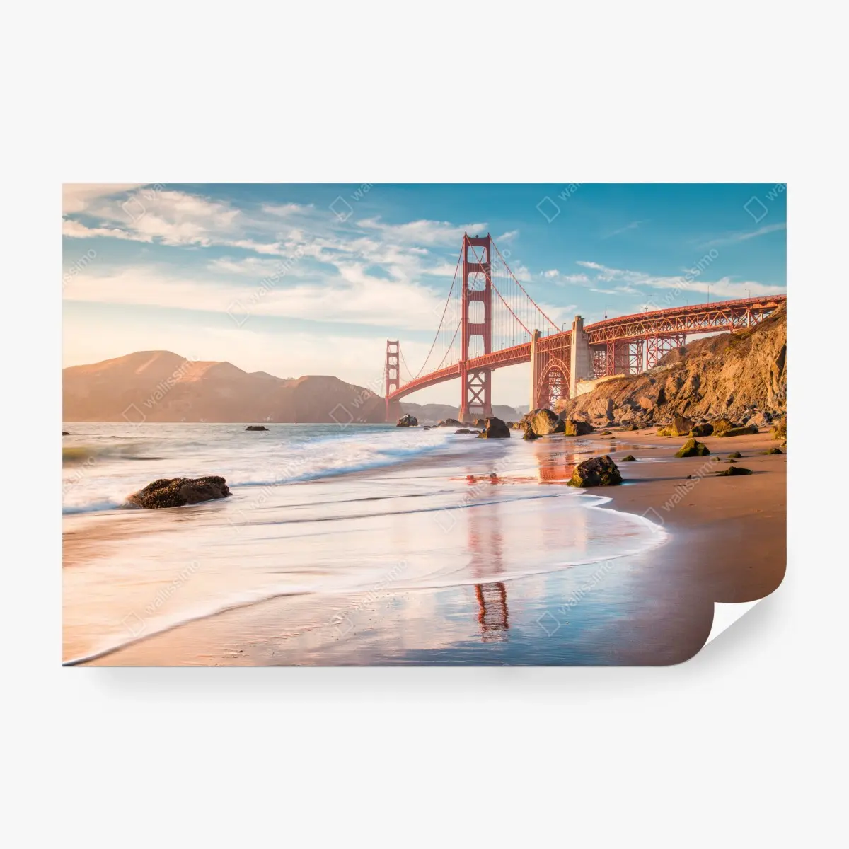 Fototapete San Francisco Golden Gate Bridge bei sonnenuntergang – Pixers®