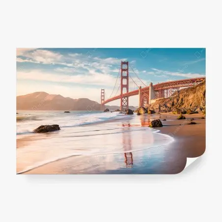 Fototapete San Francisco Golden Gate Bridge bei sonnenuntergang – Pixers®