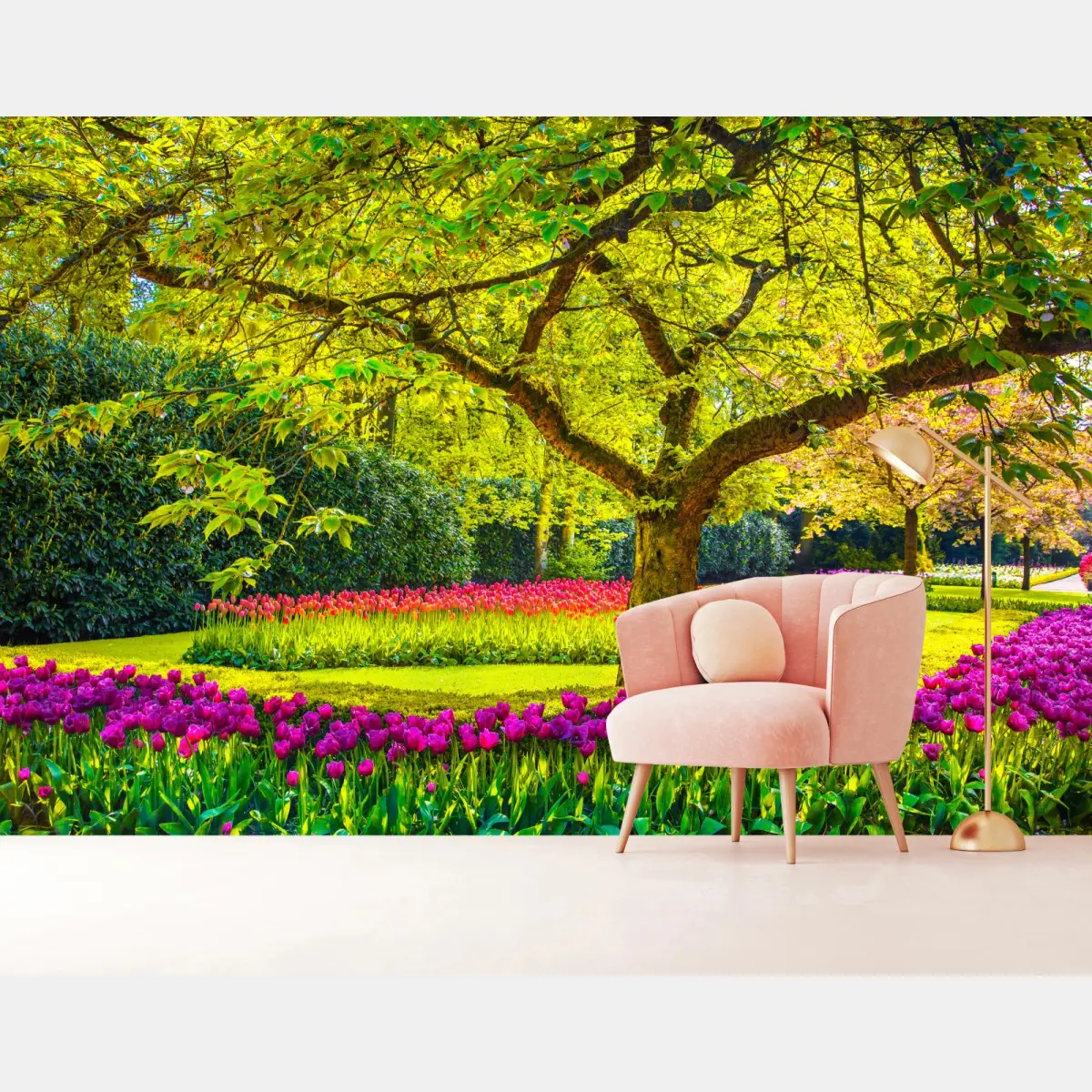 Fototapete bunter tulpengarten in Keukenhof – Pixers®