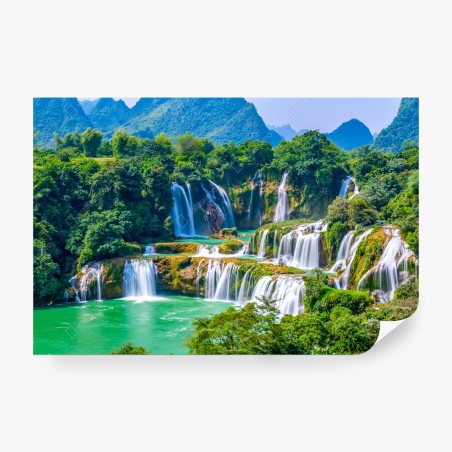 Fototapete smaragdgrüne kaskaden – Pixers®