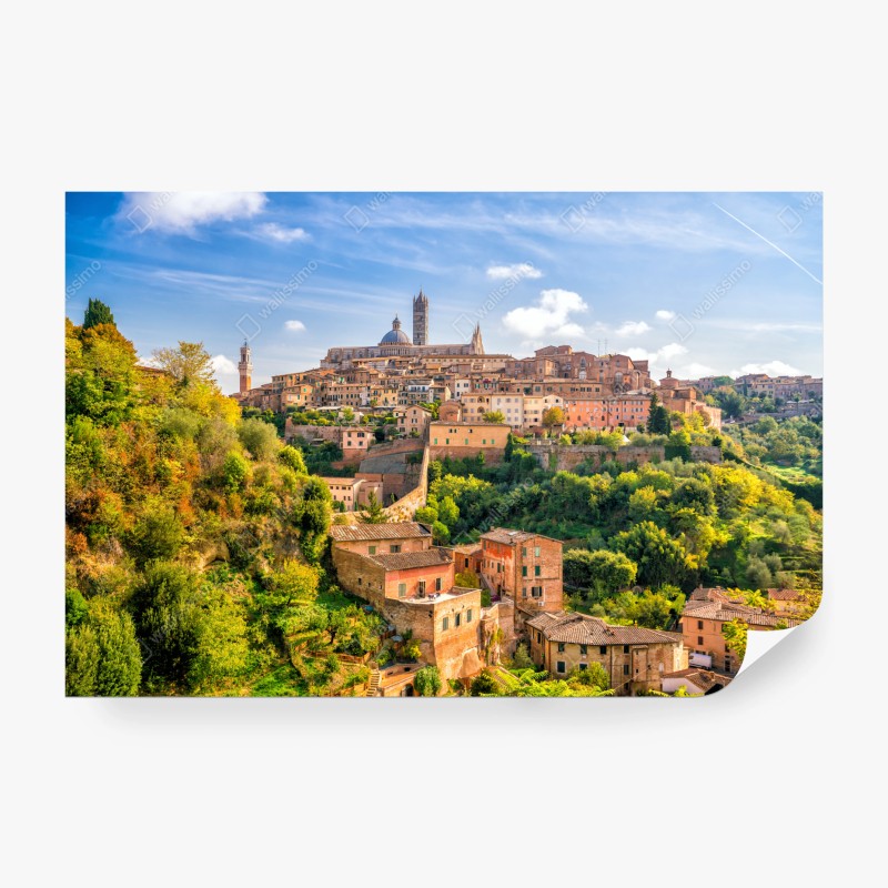 Fototapete Siena stadtpanorama, Italien