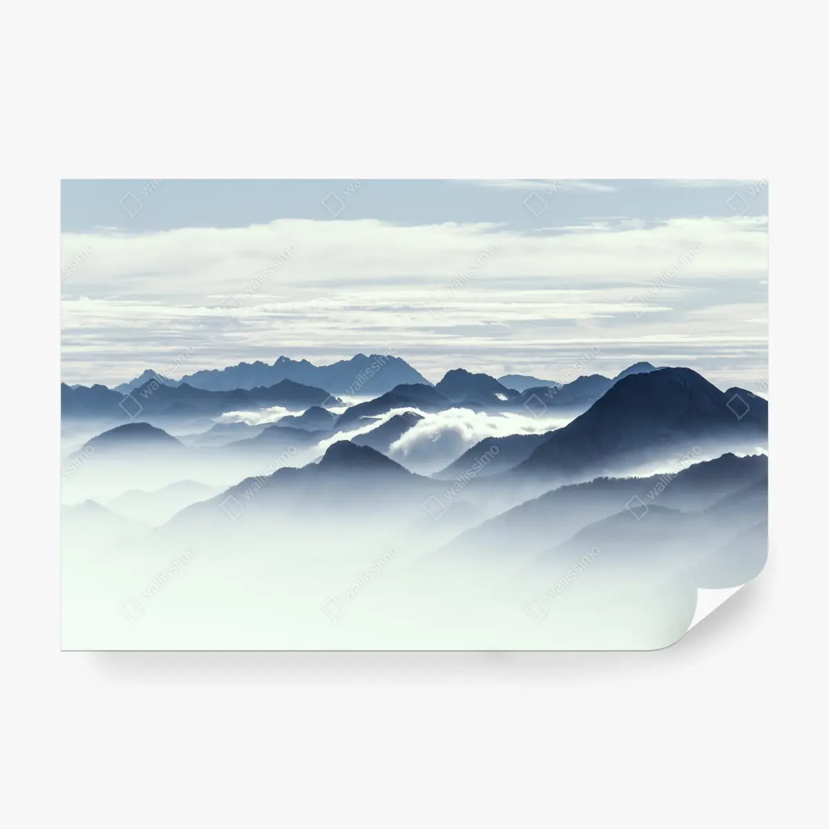 Fototapete neblige bergschichten im morgenlicht – Pixers®