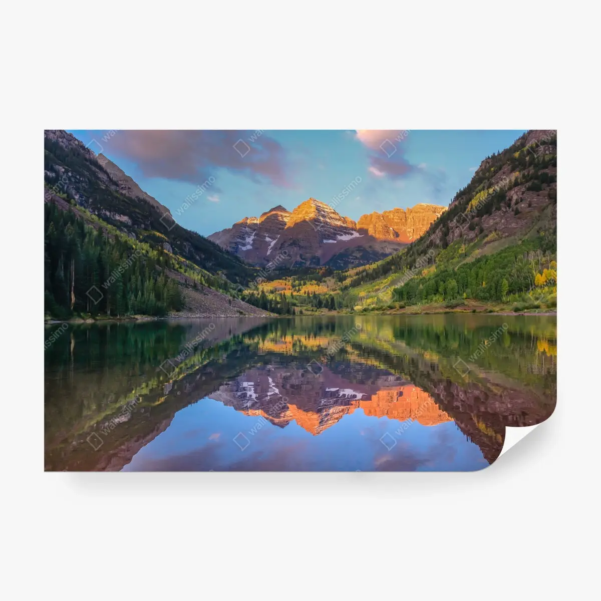 Fototapete sonnenaufgang bei Maroon Bells – Pixers®