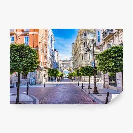 Fototapete Santander straße im stadtkern mit historischem bogen – Pixers®