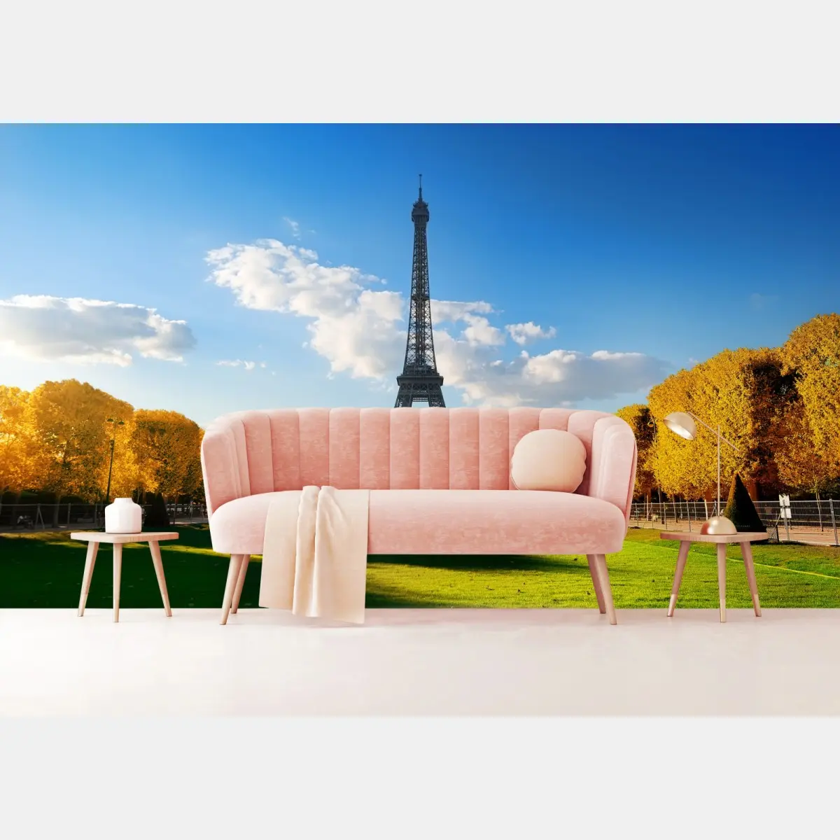 Fototapete frühling am Champs de Mars, Eiffelturm, Paris – Pixers®