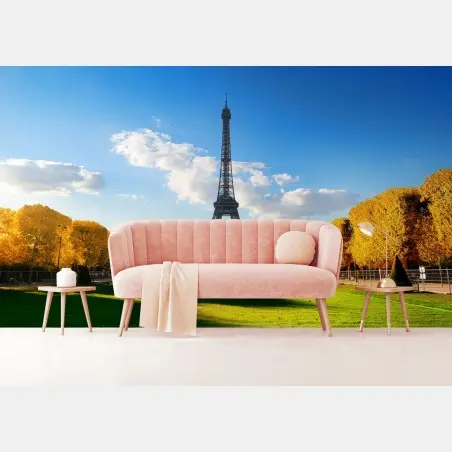 Fototapete frühling am Champs de Mars, Eiffelturm, Paris – Pixers®